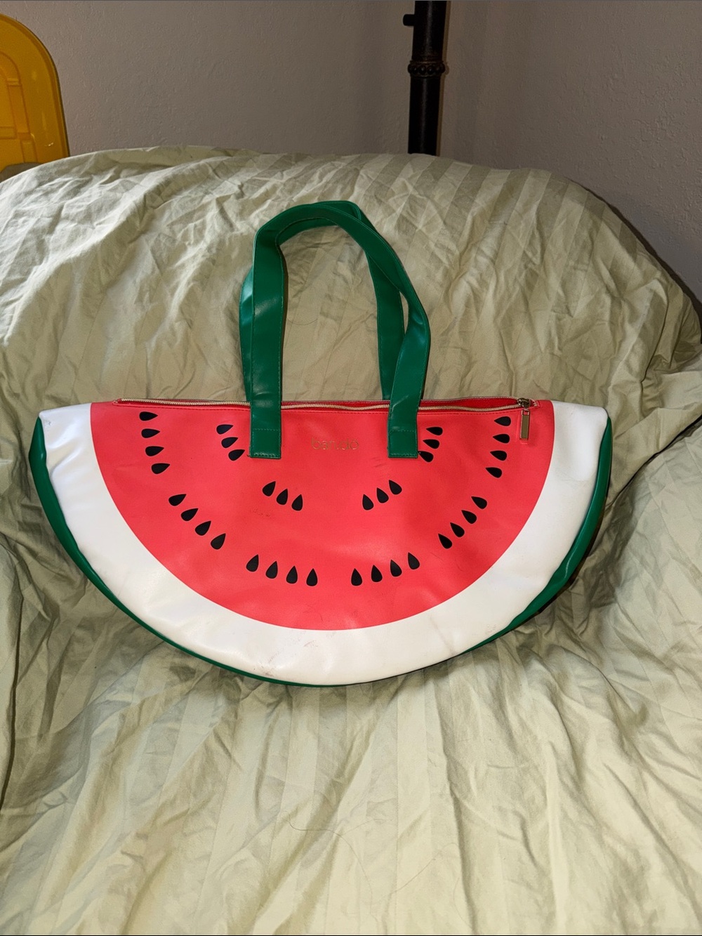ban.do Watermelon Slice cooler bag in Red, White & Green